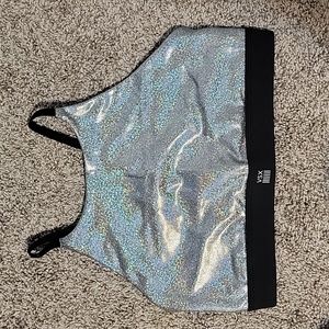 Victoria's Secret VSX High-neck sports bra Fashion Show Hologram Sz Sm
